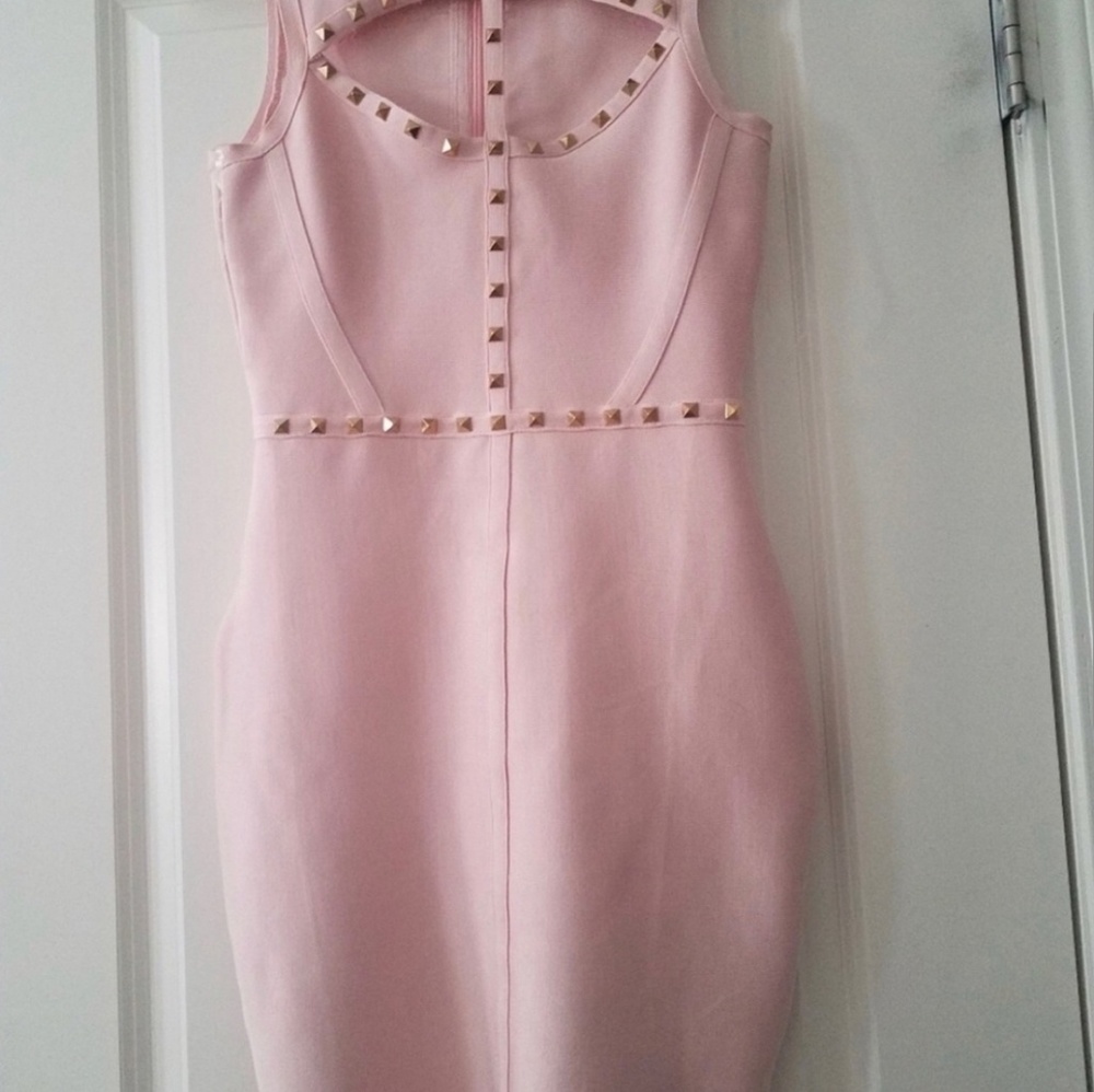 Pink/Blush thick bandage dress